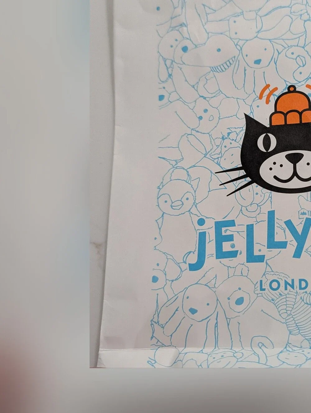 Jellycat White & Turquoise 25th Anniversary Gift Bag {Never Used}